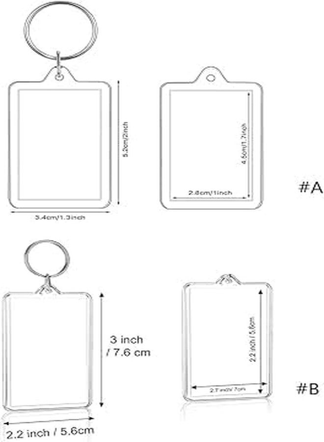 سلسلة مفاتيح بإطار صور بلاستيكي شفاف من وينتويناب، أشكال مستطيلة، سلاسل مفاتيح صور فارغة، عرض صور، مشابك بلاستيكية فارغة، حوامل صور، ألبومات، إطارات وملحقات، سلسلة مفاتيح سيارة - Image 2